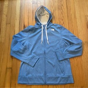 THE NORTH FACE Womens FULL ZIP Sweatshirt HOODIE Size XXL 2XL HOODED ACTIVE BLUE